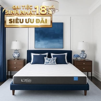 Nệm foam iComfy Coolax Plus nâng cấp làm mát dày 20cm (BST Ngủ Mát) - Ảnh 2