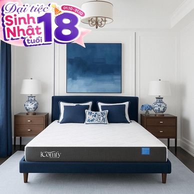 Nệm foam iComfy Coolax Plus nâng cấp làm mát dày 20cm (BST Ngủ Mát) - Ảnh 2