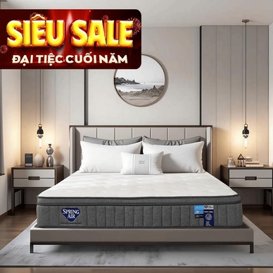 Nệm lò xo Spring Air Back Supporter Firm Cool nâng đỡ làm mát dày 26cm - Ảnh 2