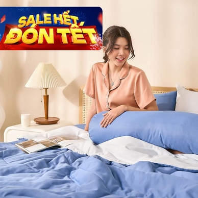 Bộ ga chun tencel Amando Celia 5 chi tiết màu trơn tinh tế - Thumbnail