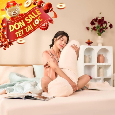 Bộ ga chun tencel Amando Celia 4 chi tiết màu trơn tinh tế - Ảnh 2