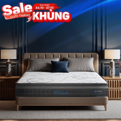 [Mới - Độc quyền] Nệm lò xo độc lập phân 5 vùng nâng đỡ chuyên sâu Dunlopillo de.Stress Release - Ảnh 2