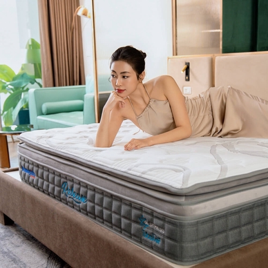 [Mới - Độc quyền] Nệm lò xo độc lập phân 5 vùng nâng đỡ chuyên sâu Dunlopillo de.Stress Release - Ảnh 19