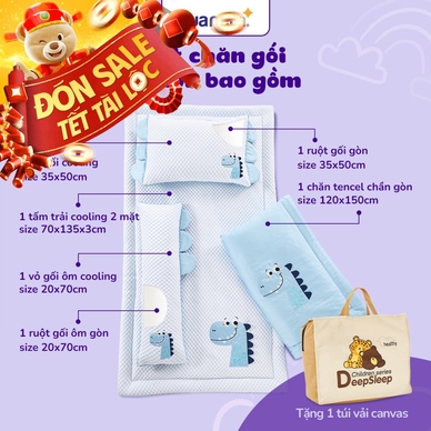 Bộ tấm trải trẻ em đi học Goodnight Deepsleep Khủng Long TC001 - Ảnh 2