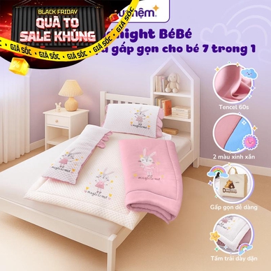 Bộ tấm trải trẻ em đi học Goodnight Deepsleep Thỏ TC002 - Ảnh 2