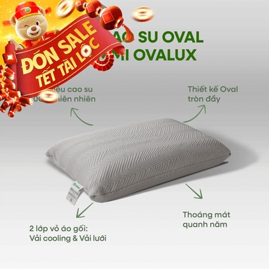 Gối cao su thiên nhiên Gummi Ovalux - Thumbnail