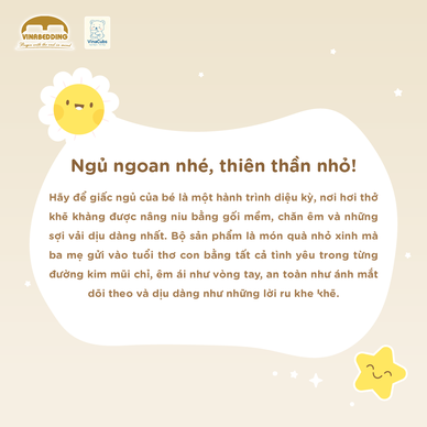 Bộ chăn gối Vinacubs Cotton Baby - Ảnh 3