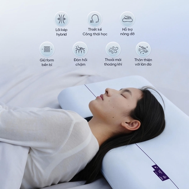 Gối ngủ sâu Memory foam 40D Goodnight Astro lõi kép - Ảnh 11