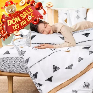 Bộ Ga chun microfiber Amando Ellie họa tiết 4 chi tiết M04 - Thumbnail