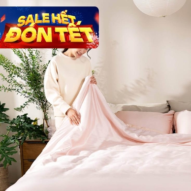 Bộ chăn ga chun chần Lụa Tencel cao cấp Amando Élan 5 chi tiết TC002 - Thumbnail