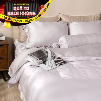 Bộ chăn ga chun chần Lụa Tencel cao cấp Amando Élan 5 chi tiết TC001 - Thumbnail