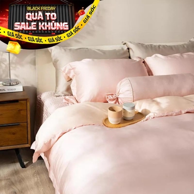 Bộ chăn ga phủ chần Lụa Tencel cao cấp Amando Élan 5 chi tiết TC002 - Thumbnail