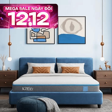 Nệm foam iComfy Coolax massage thoáng mát dày 15cm - Thumbnail