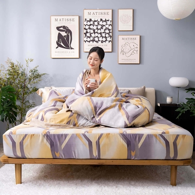 Bộ ga chun Lụa tencel cao cấp Amando Bliss 4 chi tiết mã TC007 - Thumbnail