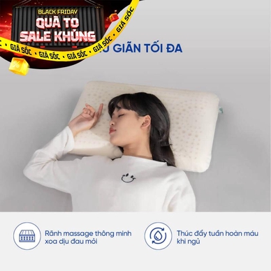 Gối cao su Gummi Evora 100% thiên nhiên massage thoáng khí - Thumbnail