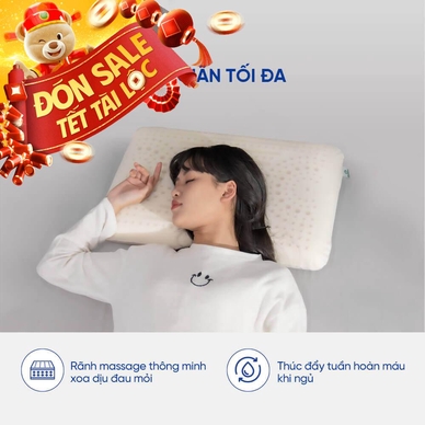 Gối cao su Gummi Evora 100% thiên nhiên massage thoáng khí - Thumbnail