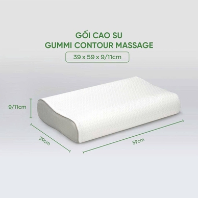 Gối cao su Gummi Contour Massage 100% thiên nhiên công thái học - Thumbnail