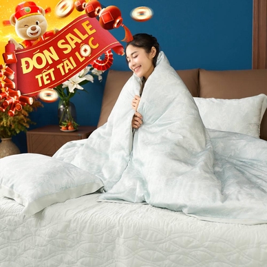 Vỏ chăn chần Amando Wellness Tencel Luxe họa tiết - Thumbnail