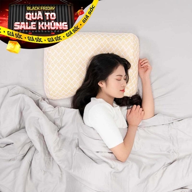 Gối Cao Su Kim Cương Nơ - Thumbnail