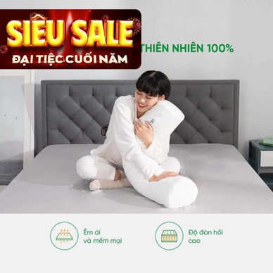 Gối ôm Cao su Gummi Body 100% thiên nhiên thoáng mát - Thumbnail