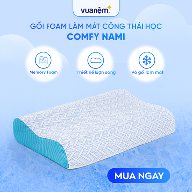 Gối foam Comfy Nami công thái học (BST Ngủ Mát) - Thumbnail