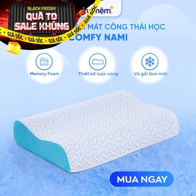 Gối foam Comfy Nami công thái học (BST Ngủ Mát) - Thumbnail