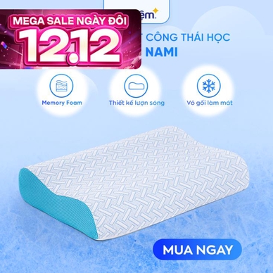 Gối foam Comfy Nami công thái học (BST Ngủ Mát) - Thumbnail