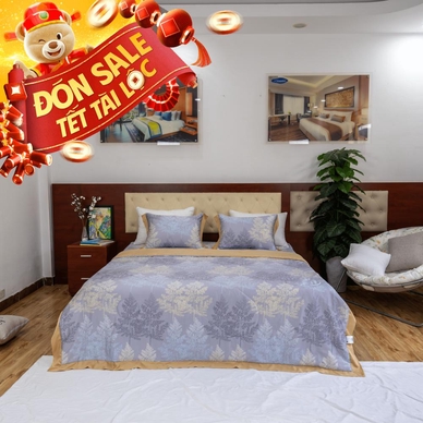 Bộ ga chun Lụa tencel cao cấp Amando Bliss 4 chi tiết mã TC009 - Thumbnail