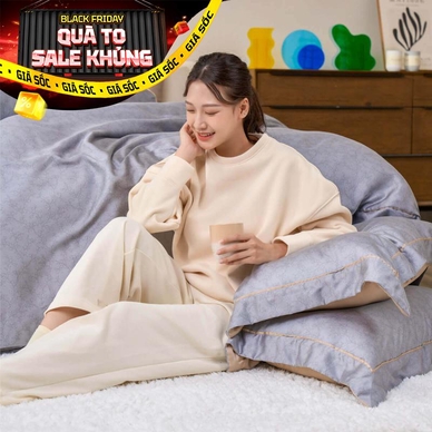 Bộ chăn ga chun chần Lụa Tencel cao cấp Amando Élan 5 chi tiết TC003 - Thumbnail