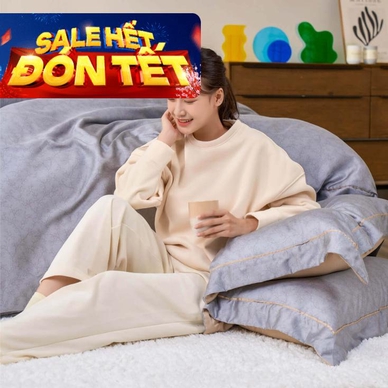 Bộ chăn ga chun chần Lụa Tencel cao cấp Amando Élan 5 chi tiết TC003 - Thumbnail