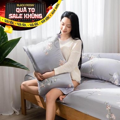 Bộ ga chun Lụa tencel cao cấp Amando Bliss 4 chi tiết mã TC005 - Thumbnail