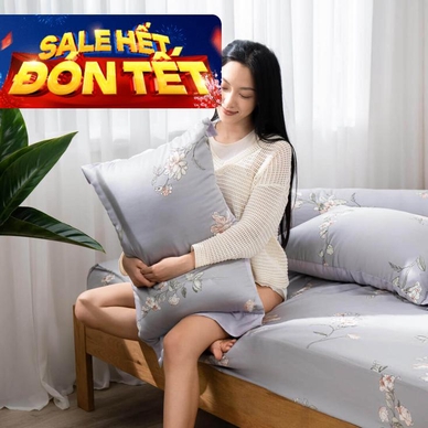 Bộ ga chun Lụa tencel cao cấp Amando Bliss 4 chi tiết mã TC005 - Thumbnail