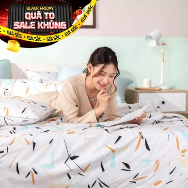 Bộ Ga chun microfiber Amando Ellie họa tiết 4 chi tiết M03 - Thumbnail