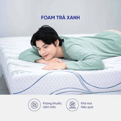 Nệm foam Goodnight Luna 3 vùng massage kháng khuẩn dày 20cm - Thumbnail