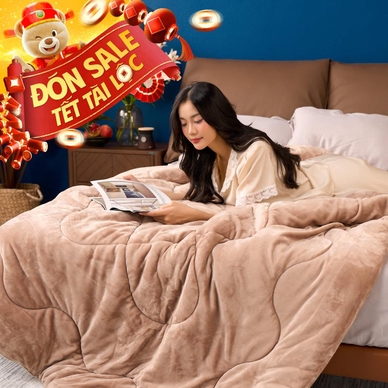 Chăn đại hàn nhung tuyết giữ ấm Amando Warm Flannel (SS25) - Thumbnail