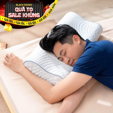 Gối foam Goodnight Nori 1.0 lượn sóng nâng đỡ cổ vai gáy - Thumbnail