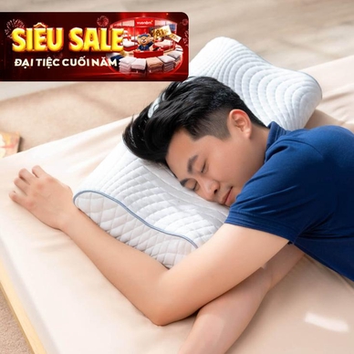 Gối foam Goodnight Nori 1.0 lượn sóng nâng đỡ cổ vai gáy - Thumbnail