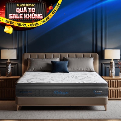 Nệm lò xo Dunlopillo de.Stress Release túi độc lập phân 5 vùng nâng đỡ chuyên sâu - Thumbnail