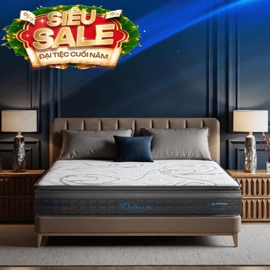 Nệm lò xo Dunlopillo de.Stress Release túi độc lập phân 5 vùng nâng đỡ chuyên sâu - Thumbnail