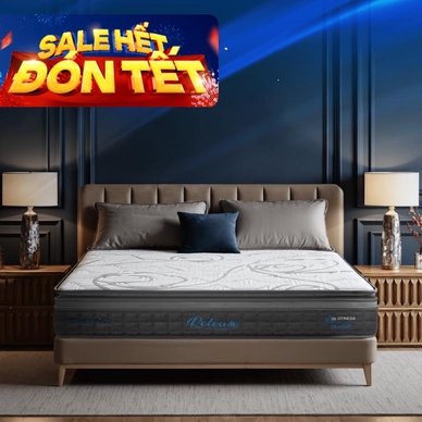 Nệm lò xo Dunlopillo de.Stress Release túi độc lập phân 5 vùng nâng đỡ chuyên sâu - Thumbnail