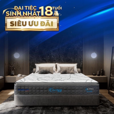[Mới - Độc quyền] Nệm lò xo song song công nghệ cách ly chuyển động Dunlopillo de.Stress Energy - Thumbnail