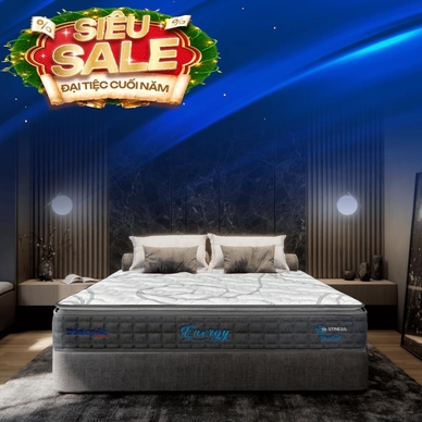 Nệm lò xo Dunlopillo de.Stress Energy công nghệ cách ly chuyển động - Thumbnail