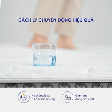 Nệm lò xo Amando Faro 5 vùng giảm đau lưng dày 35cm - Ảnh 7