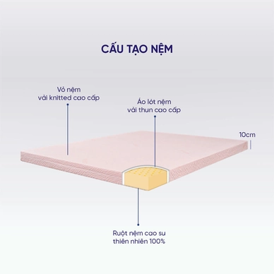 Nệm cao su thiên nhiên Liên Á Classic dày 5/10cm - Ảnh 3