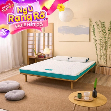Nệm foam Nhật Bản Aeroflow Standard nâng đỡ cơ thể dày 12cm - Ảnh 2