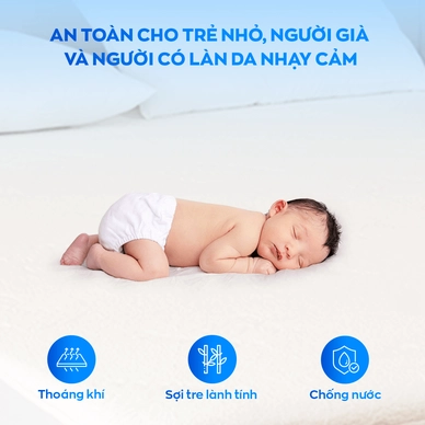 Bảo vệ nệm Doona Bamboo chống bụi bẩn, thoáng khí - Ảnh 5