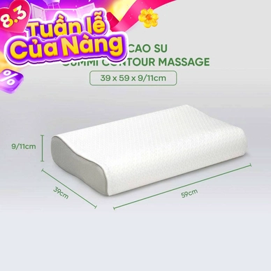 Gối cao su Gummi Contour Massage 100% thiên nhiên công thái học - Ảnh 2