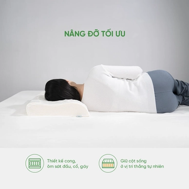 Gối cao su Gummi Oren 100% thiên nhiên massage cổ vai gáy - Ảnh 5