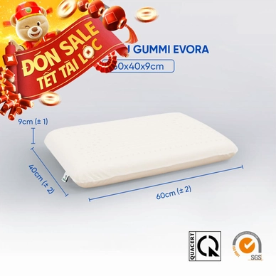 Gối cao su Gummi Evora 100% thiên nhiên massage thoáng khí - Ảnh 2