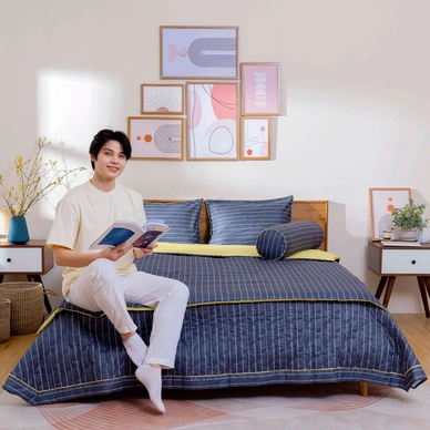 Bộ chăn ga phủ cotton Amando Dream 5 chi tiết - Ảnh 15